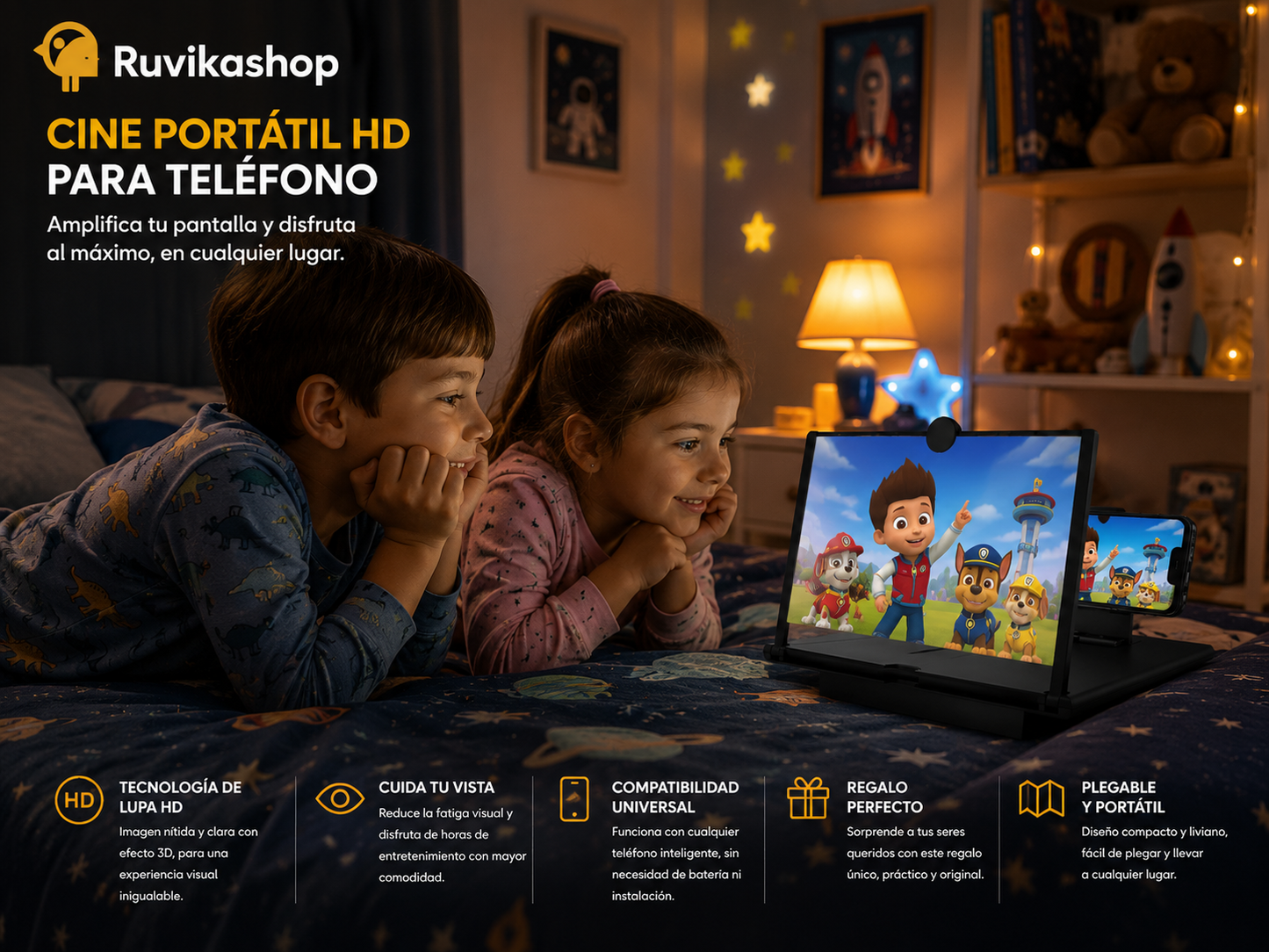 Cine Portátil HD para Teléfono
