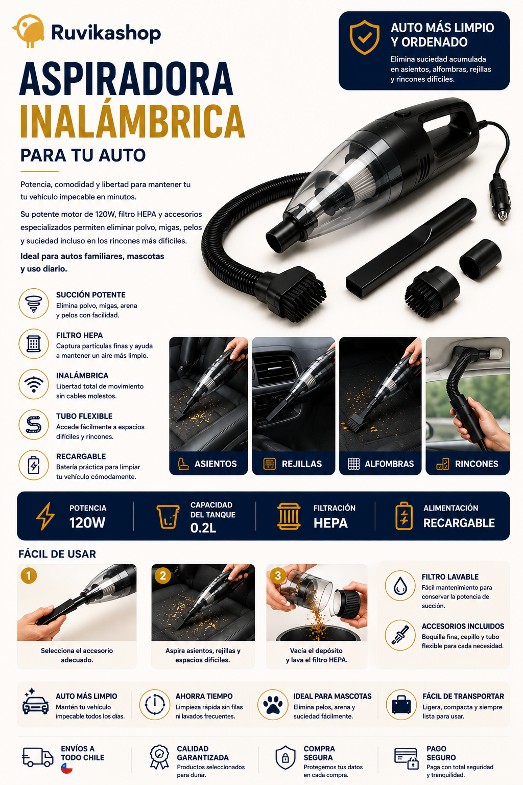 Aspiradora Inalámbrica Vacuum Cleaner