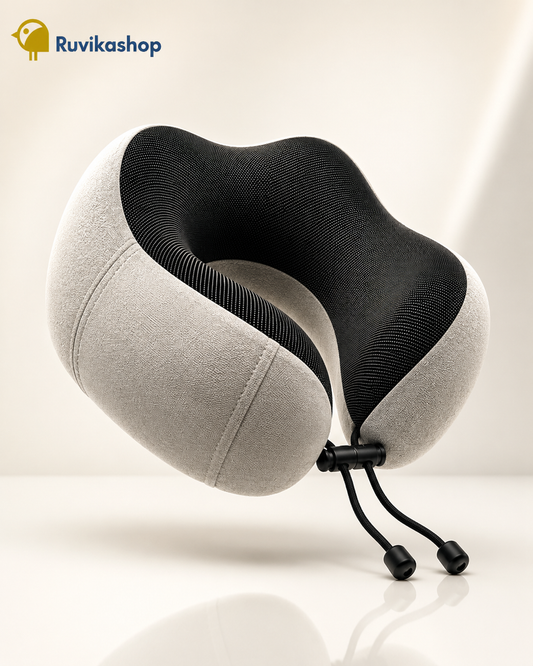 Almohada de viaje para el cuello, gris