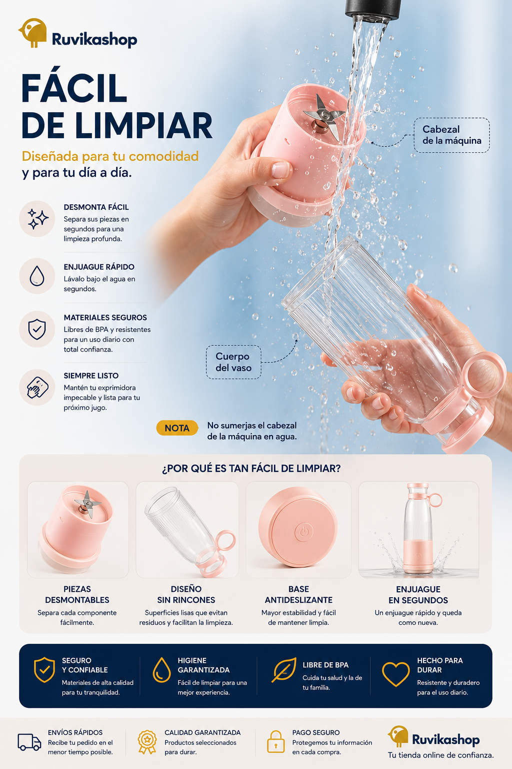 MINI LICUADORA JUGUERA PORTATIL