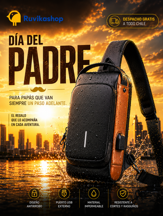 Bolso Bandolera Antirrobo Impermeable