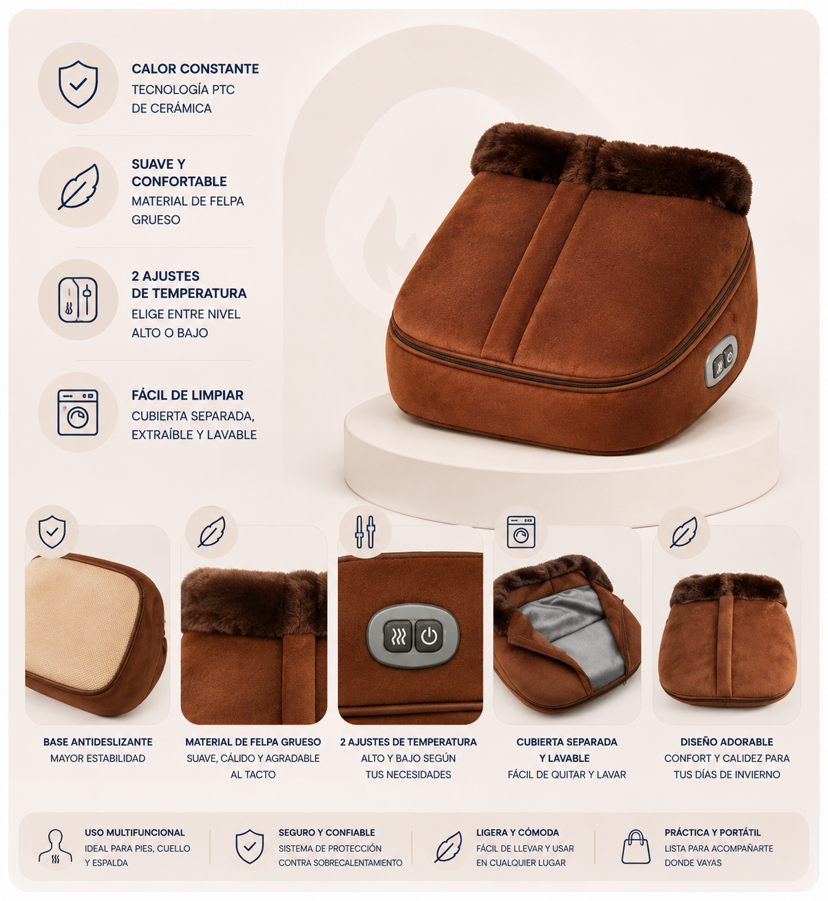 Bota Calefactor Eléctrico Alto Confort