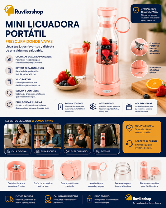 MINI LICUADORA JUGUERA PORTATIL