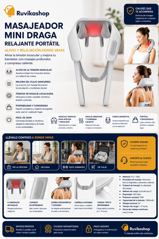 Masajeador Mini Draga Terapeutico