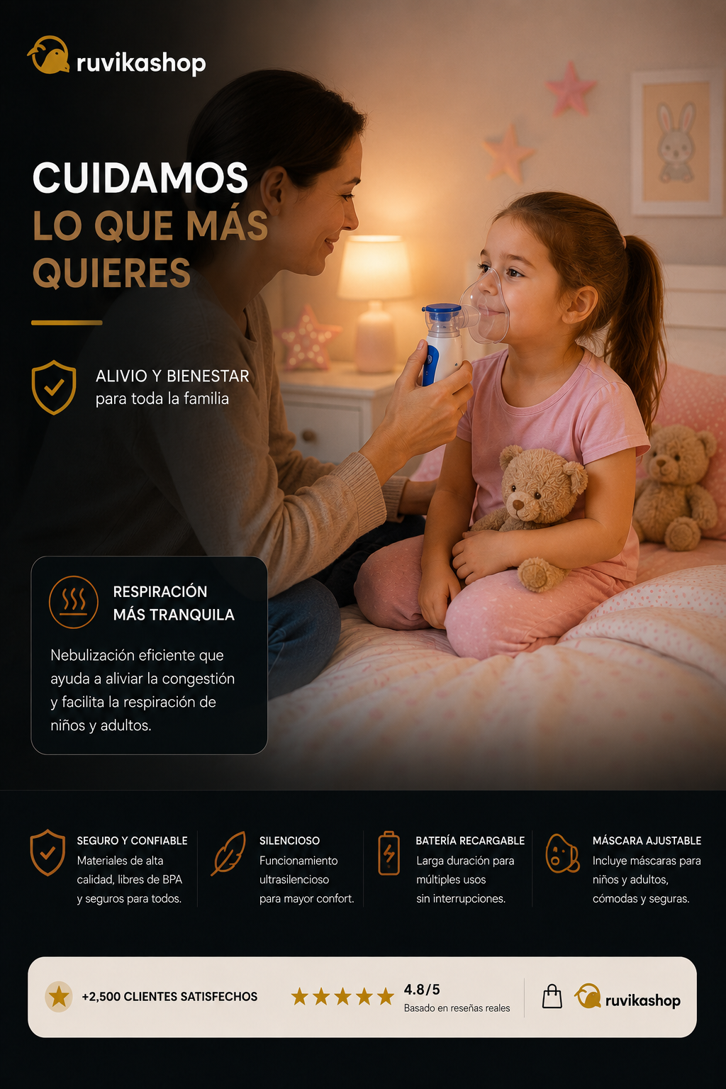 Nebulizador Portátil Usb Y Batería