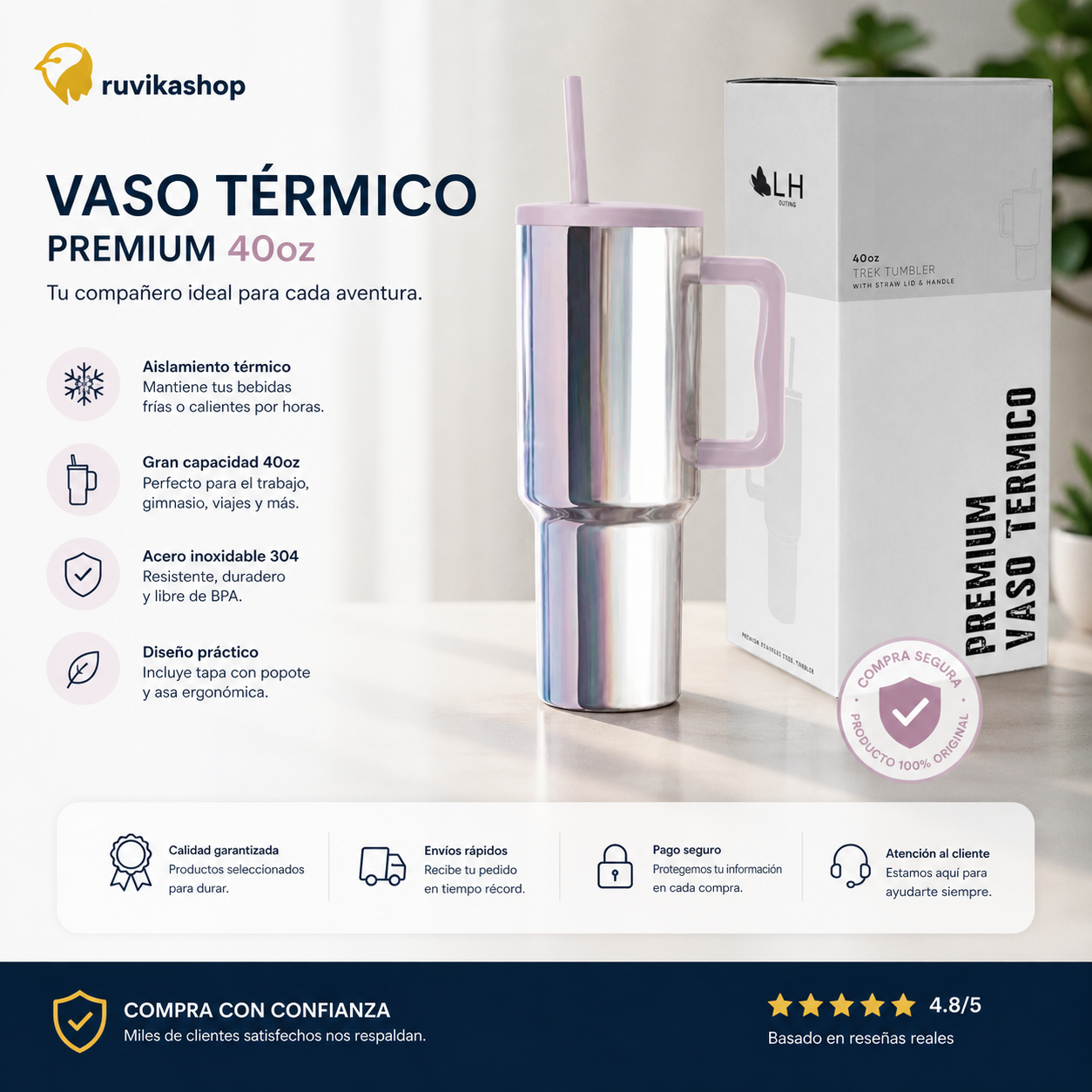 Vaso Térmico Premium 1200 ml Galaxy EL